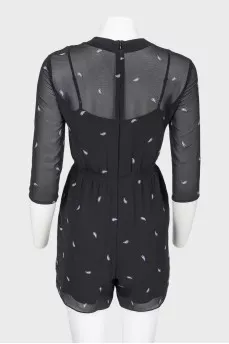 Romper with embroidery