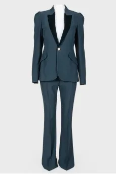 Dark green classic suit