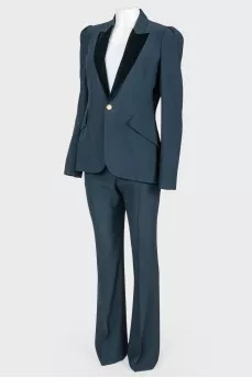 Dark green classic suit