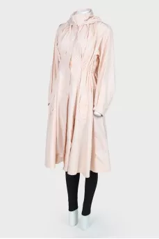 Pale pink trench coat
