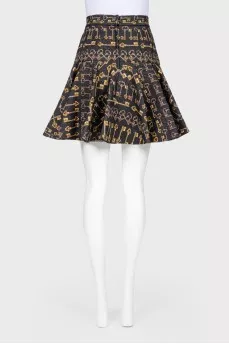 Key print skirt