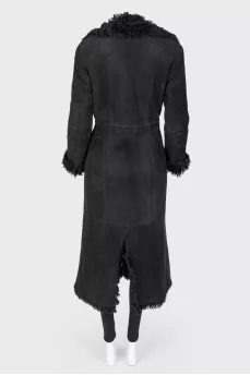 Sheepskin coat on fur