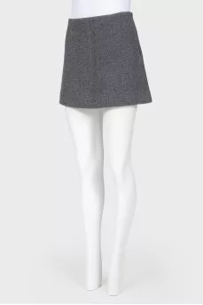 Gray wool skirt