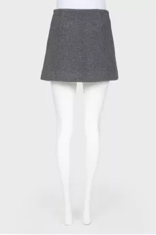 Gray wool skirt