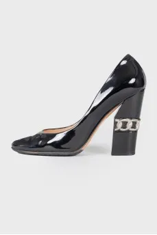 Patent leather heels