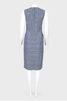 Fitted dress with stripes