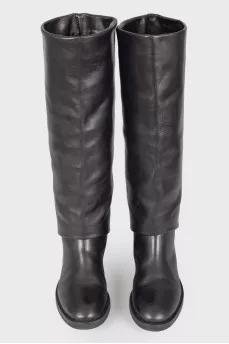 High leather boots
