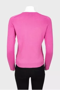 Pink button-down sweater