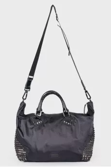 Textile bag with studs