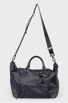 Textile bag with studs