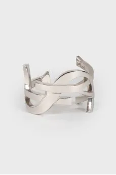 Brand logo metal bracelet