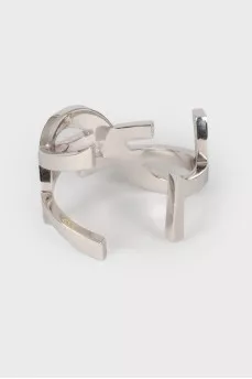 Brand logo metal bracelet