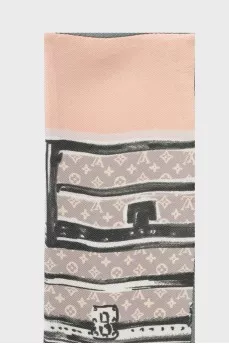 Шелковый платок с принтом
