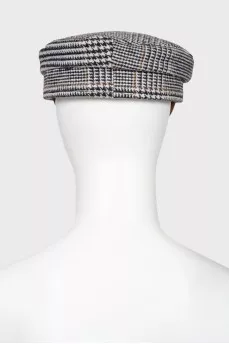 Cap with check print