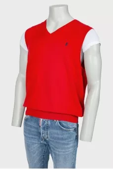 Men's red vest