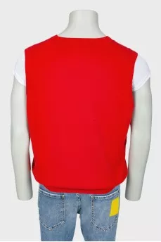 Men's red vest