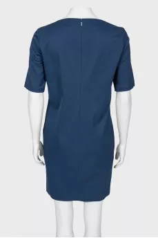 Blue dress with short sleeves