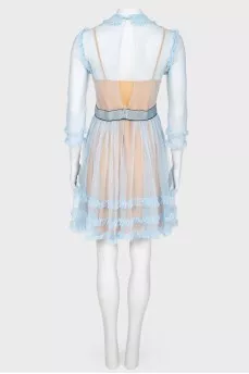 Translucent blue dress