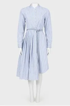 Stripe asymmetrical dress