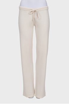 Cashmere trousers with pockets