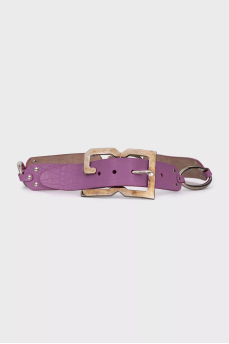 Vintage pink leather belt