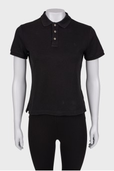 Черное поло slim fit