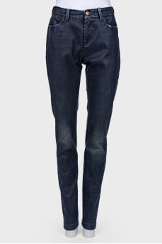 Navy Blue Mid Rise Jeans