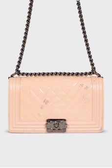 Сумка Boy Chevron Flap Bag Patent Leather