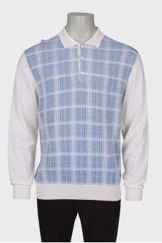 Men's plaid polo jumper
