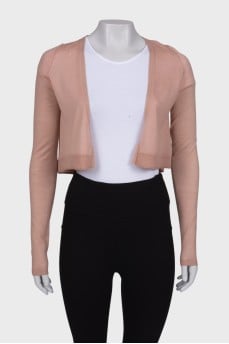 Cropped wool cardigan