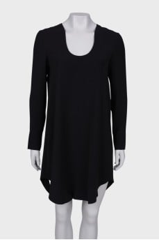 Black scoop neck dress