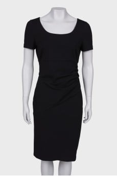 Black viscose dress with tag