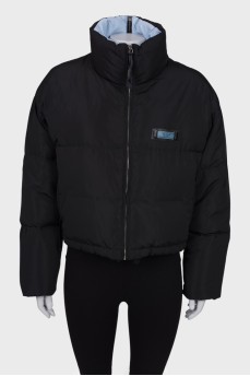 Cropped jacket with back zip