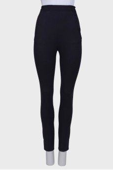 Wool navy trousers