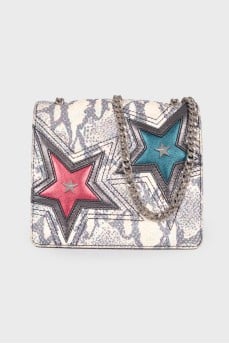 Star snakeskin bag