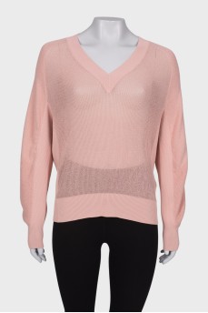 V-neck jumper with tag