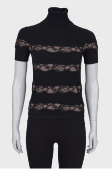 Short sleeve cashmere jumper
