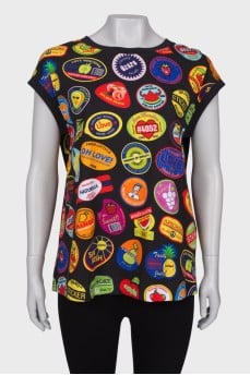 Mixed print T-shirt