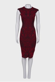 Wool and silk midi dress