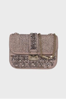 Сумка Glam Lock Rhinestone & Crystal