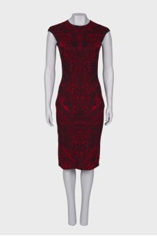 Black and red sheath dress