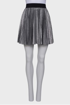 Silver pleated skirt