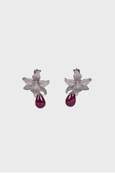 Caresse d'Orchidees clip-on earrings