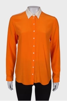 Two tone silk blouse