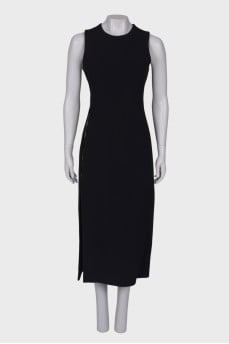 Black slit maxi dress