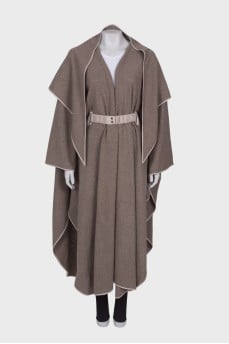 Maxi wool cape