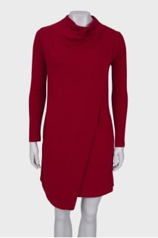 Red wrap dress