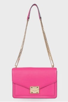 Pink bag with golden chain