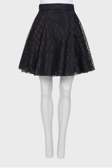 Pleated lace skirt