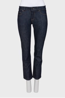 Navy blue straight fit jeans